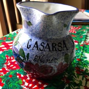 Hand painted pottery jug